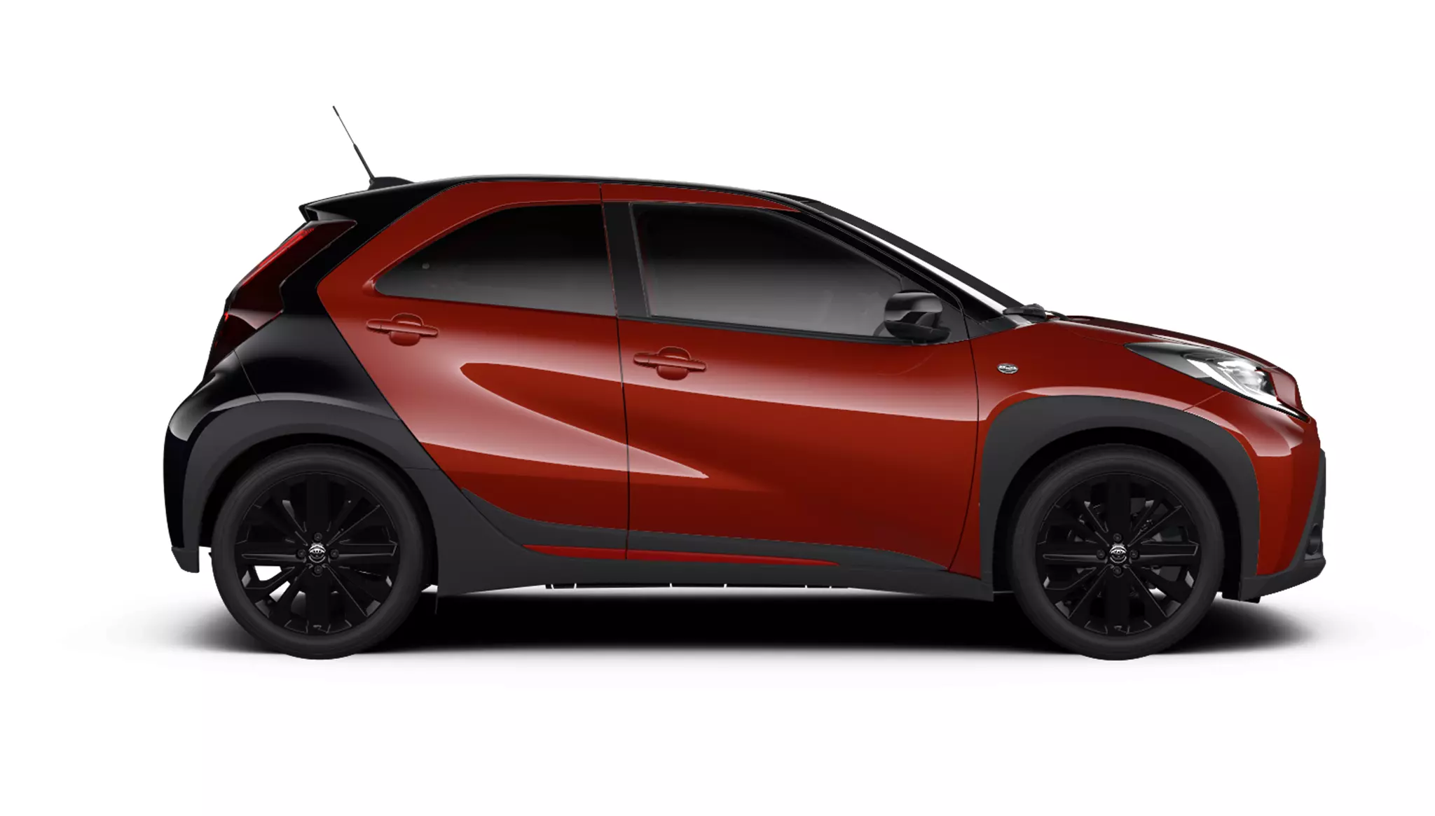 lateral derecho del Toyota Aygo x Cross Play color gris 2025