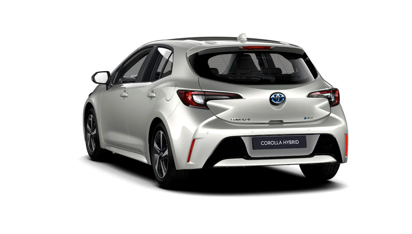 Vista trasera del Toyota Corolla Active Plus 2025 con sensores de aparcamiento
