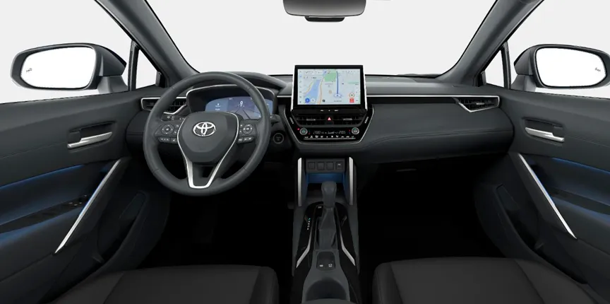 diseño interior del Toyota Aygo x Cross Play color gris 2025