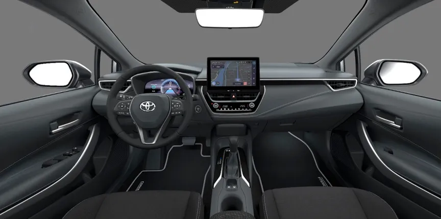 diseño interior del Toyota Aygo x Cross Play color gris 2025
