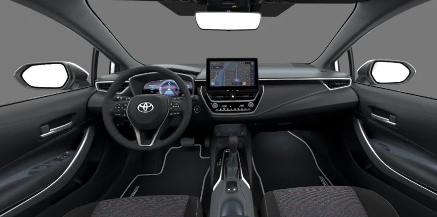 diseño interior del Toyota Aygo x Cross Play color gris 2025