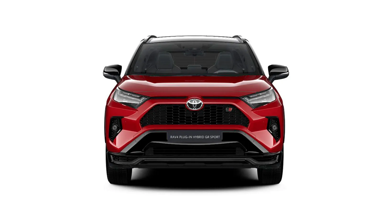 Vista frontal del Toyota Aygo X Cross Like rojo