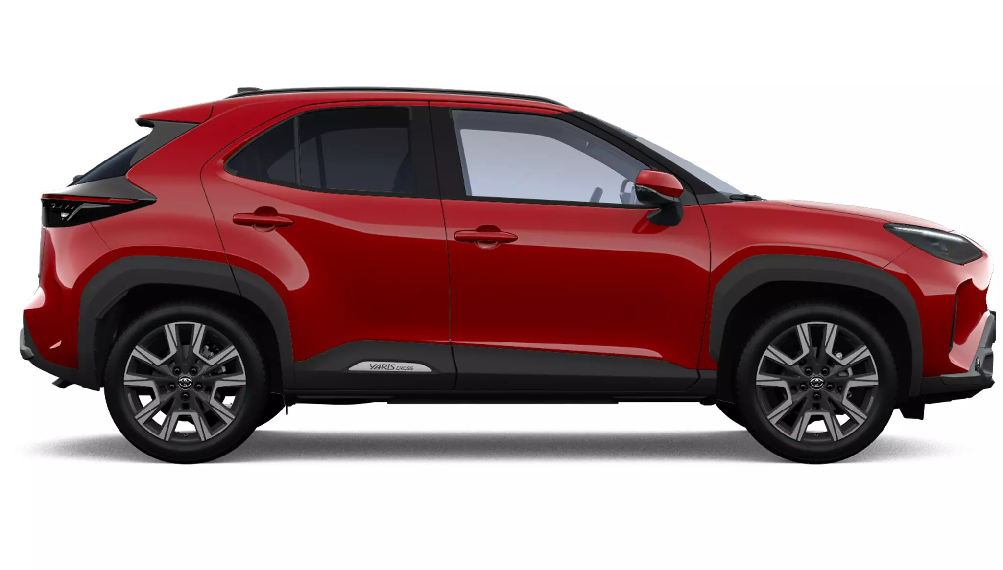 lateral derecho del Toyota Aygo x Cross Play color gris 2025