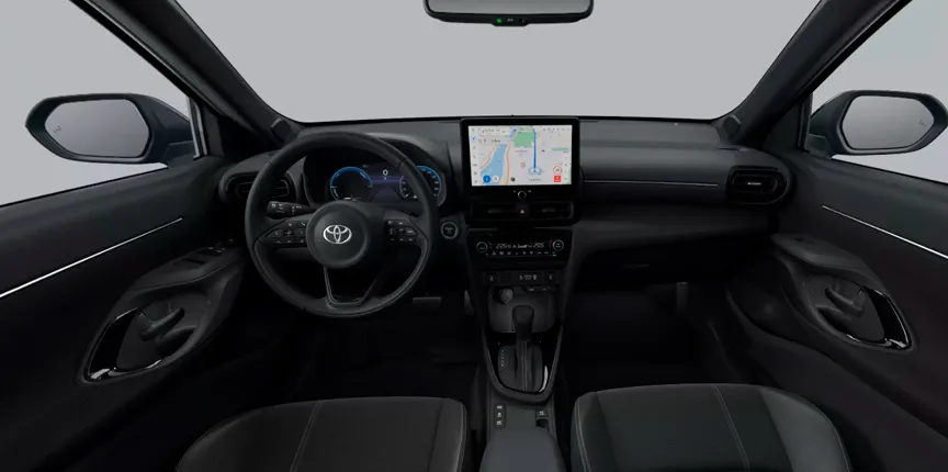 diseño interior del Toyota Aygo x Cross Play color gris 2025