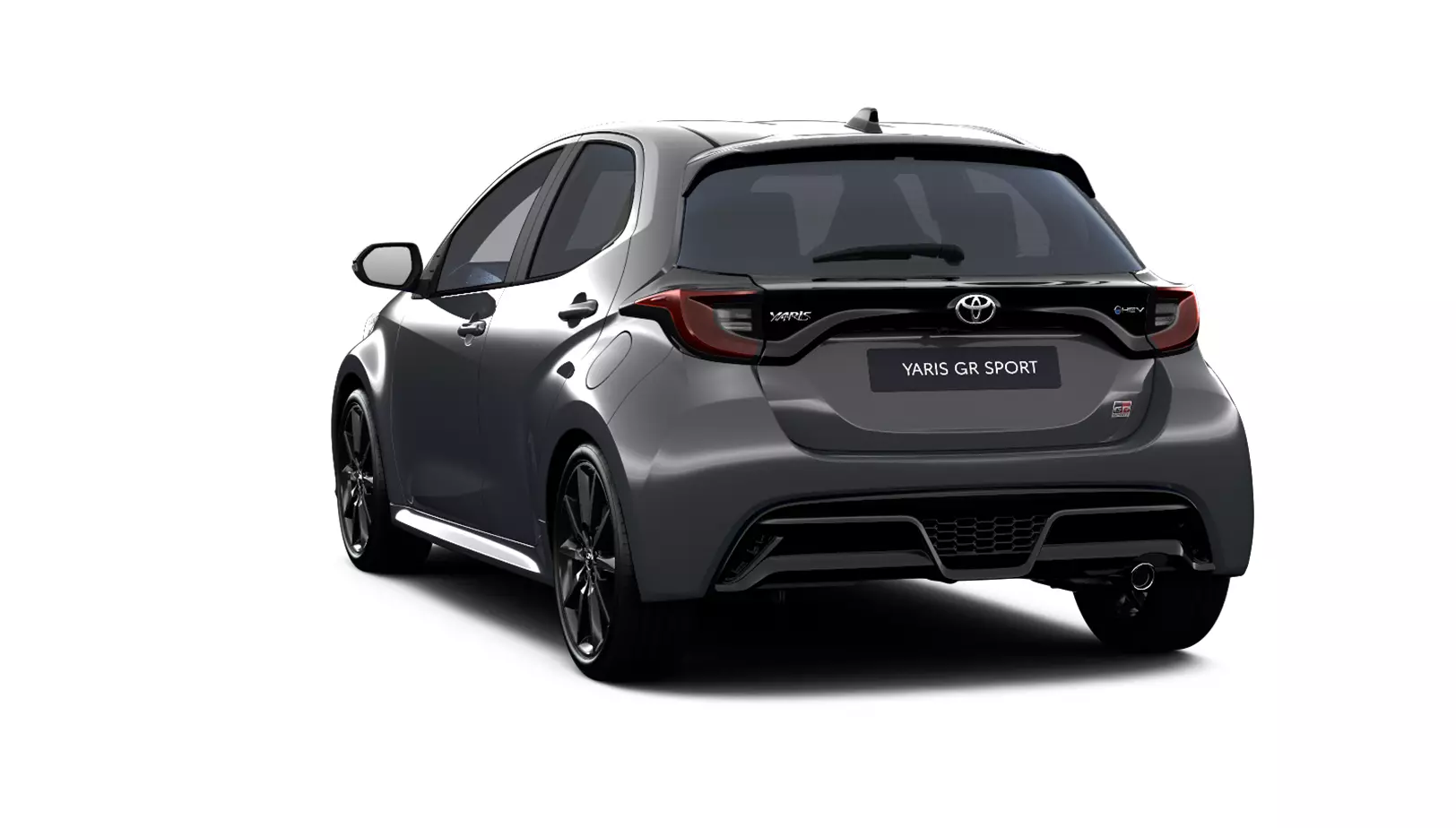 visión trasera del Toyota Aygo x Cross Play color gris 2025